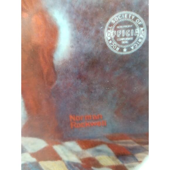 Norman Rockwell Deer Story Clause Collection Christmas Knowles Plate 1986 - Picture 6 of 10